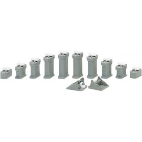 KATO 23-015-1 (N) Gradual Pier Set (1/2" -- 2")(15mm -- 50mm) High