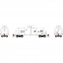 Athearn GENESIS (HO) 13,600-Gal Acid Tank Car, UTLX (white)
