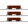 Märklin 86682 (Z) type Tams 886 (DB) Gondolas with Retractable Roofs, Era IV