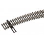 WalthersTrack 83062 (HO) Code 83 Nickel Silver DCC-Friendly Curved Turnout - 20 and 24" Radii -- Right Hand