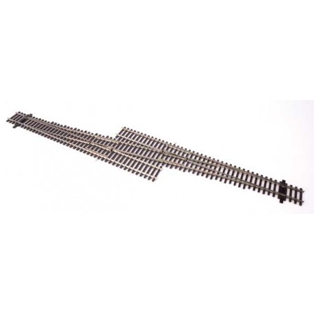 WalthersTrack 83075 (HO) Code 83 Nickel Silver DCC Friendly Number 6 Single Crossover Turnout -- Left Hand