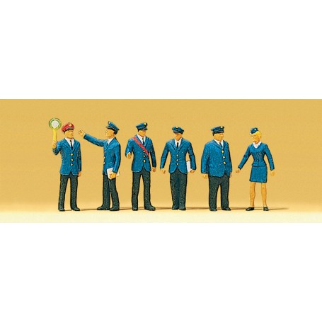 PREISER 10011 (HO) Railroad Personnel pkg(6)
