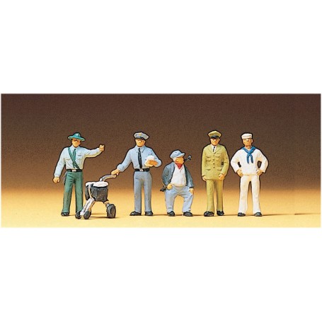 PREISER 10014 (HO) Working People - various professions pkg(5)