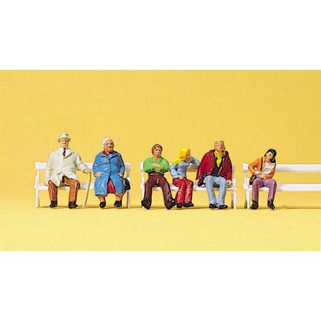 PREISER 10027 (HO) Passengers - Seated on Benches