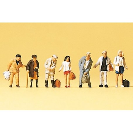 PREISER 79126 (N) Travelers - w. luggage waiting