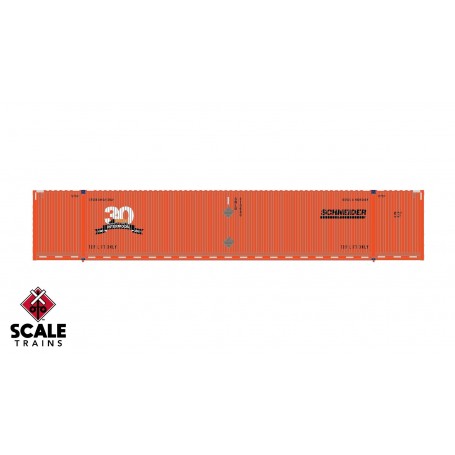 ScaleTrains Operator (N) CIMC 53’ Corrugated Dry Container, Schneider/30th Anniversary (3-pack)