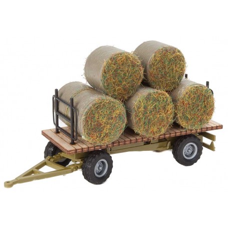 Walthers SceneMaster 4192 (HO) Hay Trailer with Load -- Kit