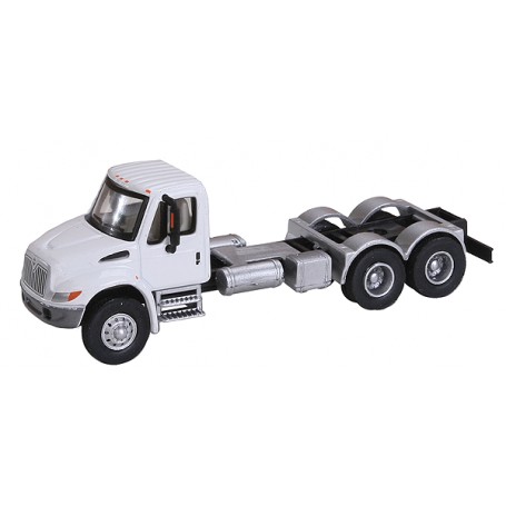 Walthers SceneMaster 11530 (HO) International® 4300 Dual-Axle Semi Tractor Only - White Cab, Black Chassis