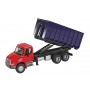 Walthers SceneMaster 11630 (HO) International® 4300 Dual-Axle Dumpster Carrier Truck - Red Cab, Blue Dumpster