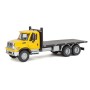 Walthers SceneMaster 11653 (HO) International® 7600 3-Axle Flatbed Truck - Yellow Cab, Black Flatbed