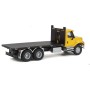 Walthers SceneMaster 11653 (HO) International® 7600 3-Axle Flatbed Truck - Yellow Cab, Black Flatbed