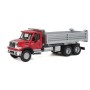 Walthers SceneMaster 11662 (HO) International® 7600 3-Axle Heavy-Duty Dump Truck - Red Cab, Silver Dump Body