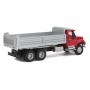 Walthers SceneMaster 11662 (HO) International® 7600 3-Axle Heavy-Duty Dump Truck - Red Cab, Silver Dump Body