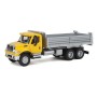 Walthers SceneMaster 11663 (HO) International® 7600 3-Axle Heavy-Duty Dump Truck - Yellow Cab, Silver Dump Body