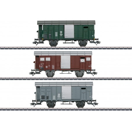 Märklin 46568 (HO) Freight Car Set (SBB) Type K3 Boxcars, Era III