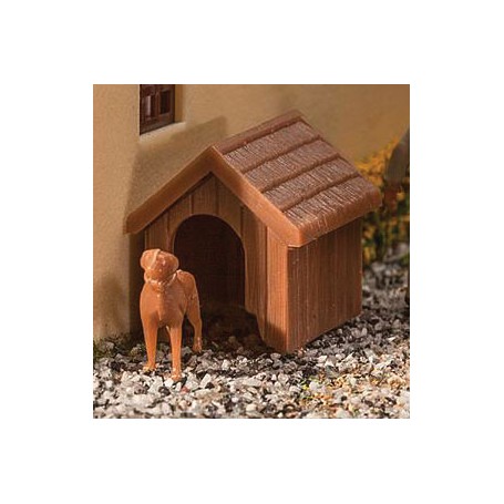 Walthers SceneMaster 4147 (HO) Dog & Kennel (Doghouse) -- Kit