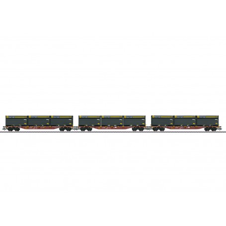 Märklin 47091 (HO) Type Sgns Container Transport - WoodTainer XXL Containers - Era VI