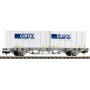 Piko Hobby 58732 (HO) Container Car (SBB) 2x 20ft containers "Domino", Era V