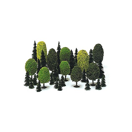 BUSCH 6490 (HO) Mixed Forest Trees pkg(35)