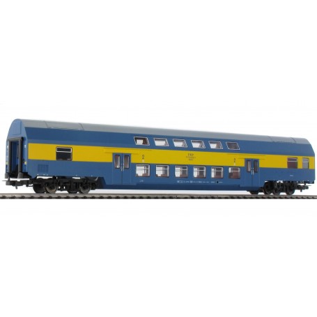 Piko 97057 (HO) Bi-Level Coach (PKP) 2. Klasse Stacja Raciborz, Era V
