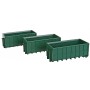 Walthers SceneMaster 4100 (HO) Large Dumpsters - Green pkg(3) - Assembled