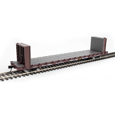 Walthers Mainline (HO) 60' Pullman-Standard Bulkhead Flatcar (48' IL), Trailer Train (Brown)