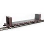 Walthers Mainline (HO) 60' Pullman-Standard Bulkhead Flatcar (48' IL), Trailer Train (Brown)