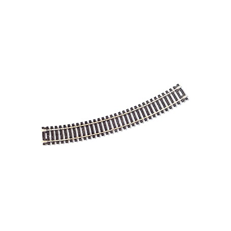 ATLAS 833 (HO) CODE 100 Curved Snap-Track® - Nickel-Silver Rail - 18" Radius (Black Ties) pkg(6)