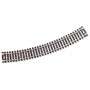 ATLAS 833 (HO) CODE 100 Curved Snap-Track® - Nickel-Silver Rail - 18" Radius (Black Ties) pkg(6)