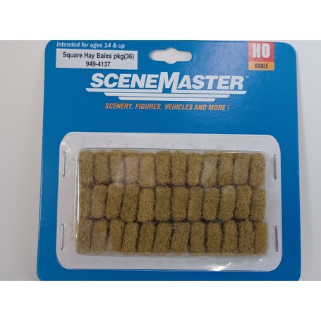Walthers SceneMaster 4137 (HO) Square Hay Bales pkg(36)