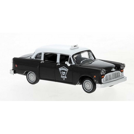 Brekina 58933 (HO) 1950s-1982 Checker Sedan - Checker Cab - Sargent Taxi, Winnipeg