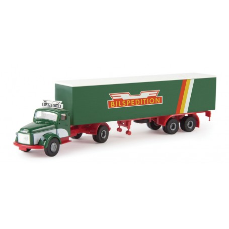 Brekina 85617 (HO) 1951-1973 Volvo N88 Tractor w/Van Trailer - Bilspedition