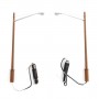 Walthers SceneMaster 4805 (HO) LED Streetlight 2-Pack -- Modern Long Arm Style w/Wood Pole