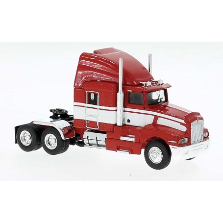 Brekina 85926 (HO) 1984 Kenworth T600 Sleeper-Cab Tractor Only - Red, White
