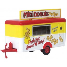Oxford 87TR019 (HO) Concession Trailer - Mini Donuts (yellow, white, red)