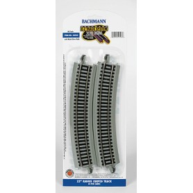 Bachmann Industries - 44503 - Curved Track w/Nickel Silver Rail & Gray Roadbed - E-Z Track®