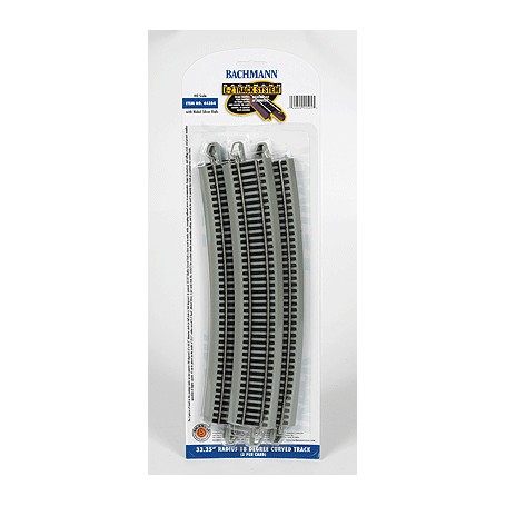 Bachmann Industries - 44504 - Curved Track w/Nickel Silver Rail & Gray Roadbed - E-Z Track®