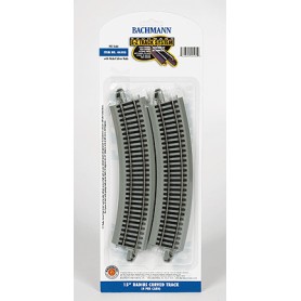 Bachmann Industries - 44505 - Curved Track w/Nickel Silver Rail & Gray Roadbed - E-Z Track®