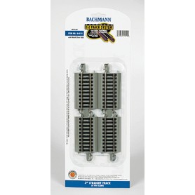Bachmann Industries - 44512 - Straight Track w/Nickel Silver Rail & Gray Roadbed - E-Z Track(R)