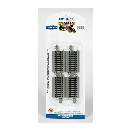 Bachmann Industries - 44512 - Straight Track w/Nickel Silver Rail & Gray Roadbed - E-Z Track(R)