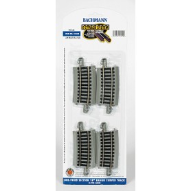 Bachmann Industries - 44530 - Curved Track w/Nickel Silver Rail & Gray Roadbed - E-Z Track(R)