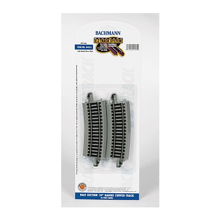 Bachmann Industries - 44531 - Curved Track w/Nickel Silver Rail & Gray Roadbed - E-Z Track(R)