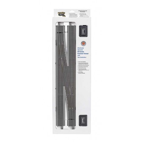 Bachmann Industries 44575 (HO) No.6 Left Hand Remote Crossover Turnout - E-Z Track