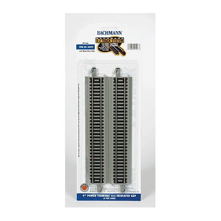 Bachmann Industries 44597 (HO) Straight Track w/Nickel Silver Rail & Gray Roadbed - E-Z Track