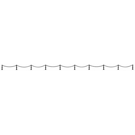 BUSCH 1023 (HO) Real Metal Chain Fence w/Stanchions