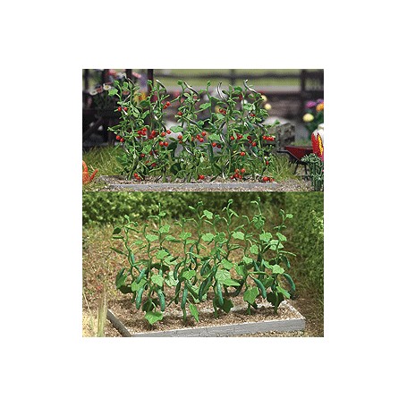 BUSCH 1214 (HO) Cucumber & Tomato Plants - Kit