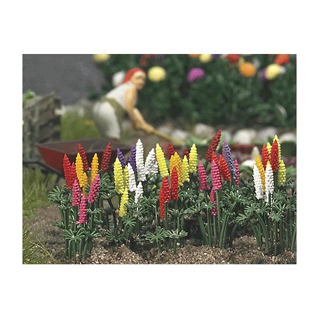 BUSCH 1218 (HO) Garden Lupins pkg(16)
