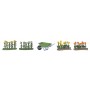 BUSCH 1231 (HO) Tulips & Oxeye Daisies w/Wheelbarrow - Kit