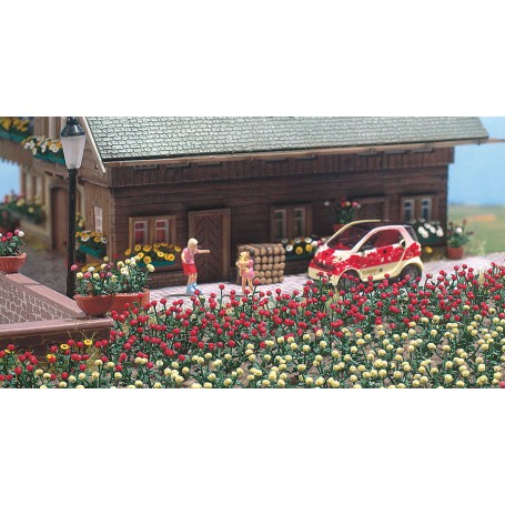 BUSCH 1241 (HO) Rose Bushes - Assembled pkg(36)