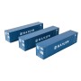 Walters Scenemaster 18201 (HO) 40' Flat Panel Container - 3-Pack -- Hanjin